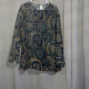 Elegant Paisley Women's Blouse